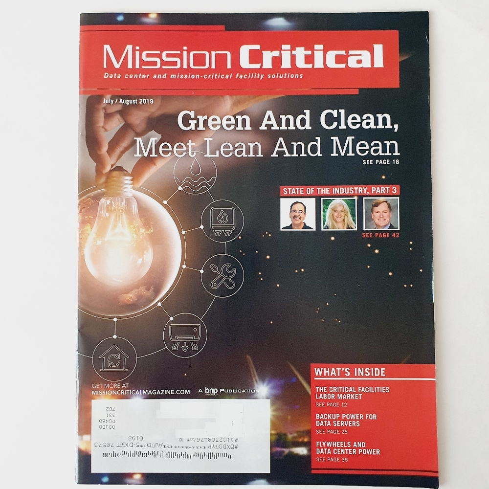 Mission Critical Magazines July, 2019 - Green & Clean Meet Lean & Mean